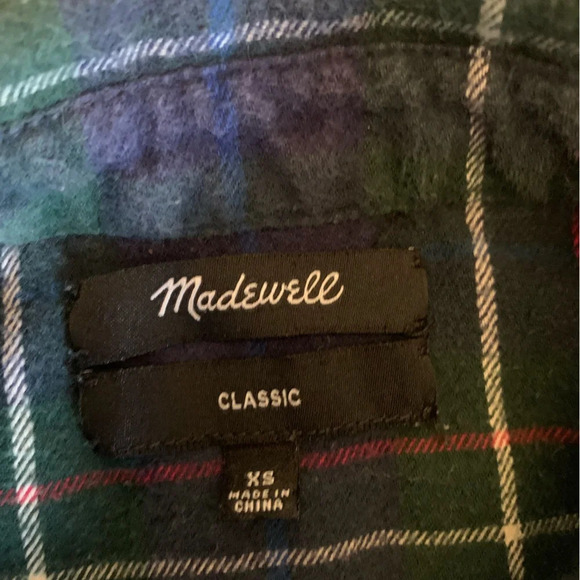 Madewell flannel, classic fit flannel plaid shirt - Picture 7 of 7